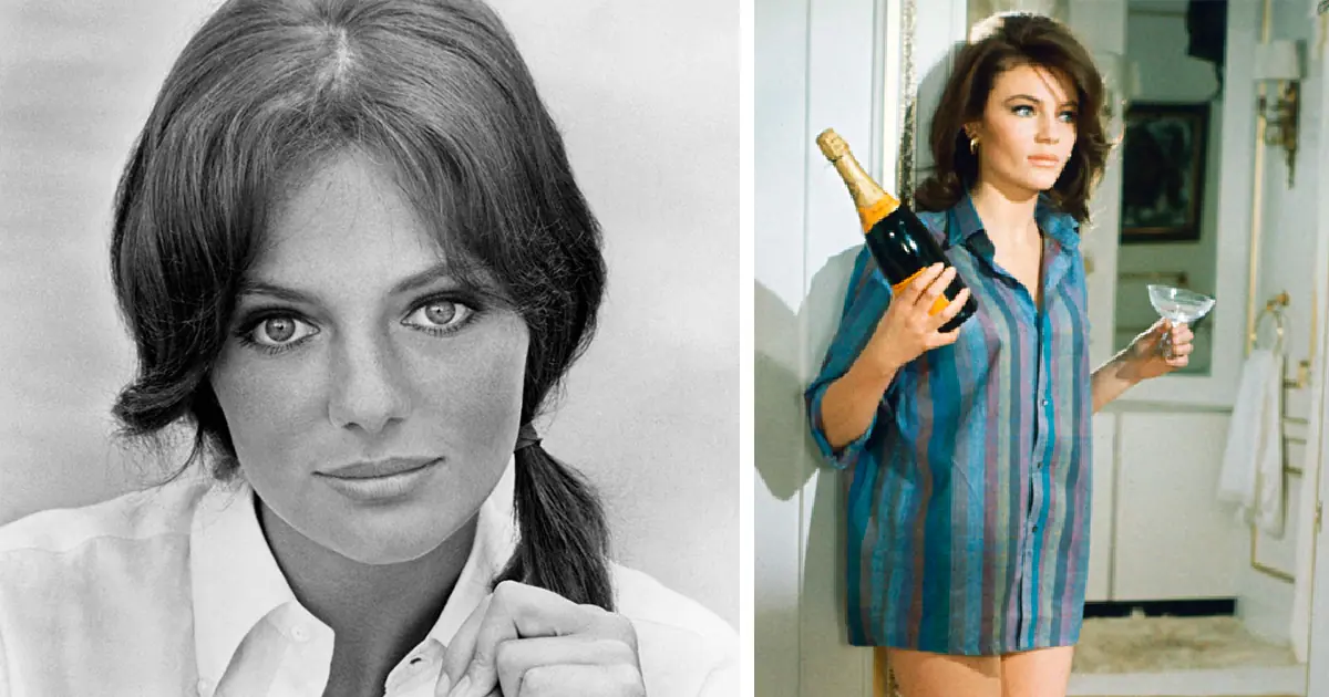 Jacqueline Bisset jeune, sur un plateau de tournage dans les années 1960