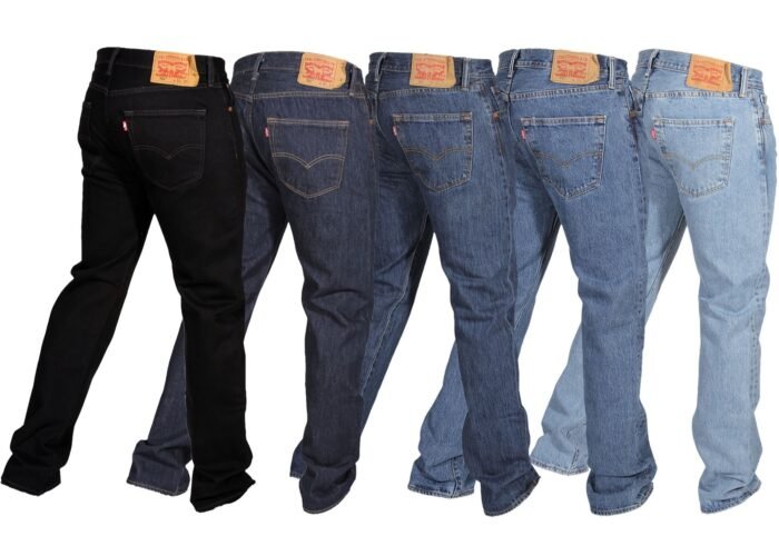 Illustration historique d'un jean vintage avec des rivets en cuivre
