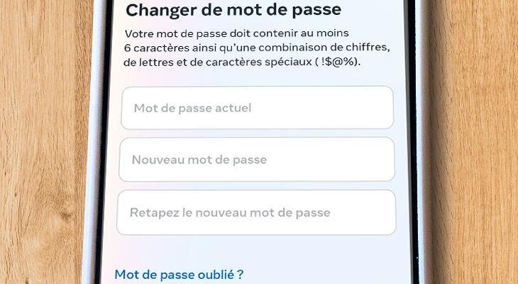 Changer le mot de passe de son compte