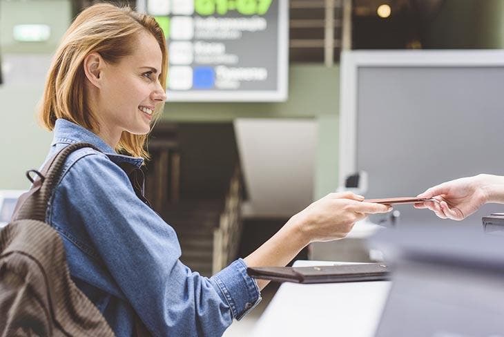 Check-in à l’aéroport