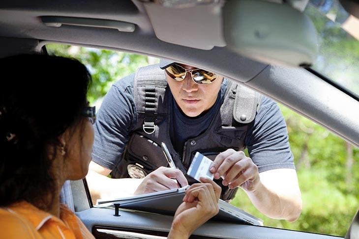 Contravention donnée par le policier