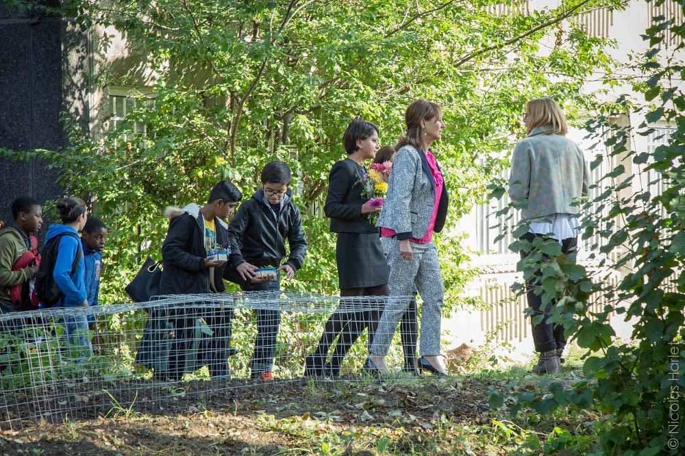 Les élèves en présence de Ségolène Royal