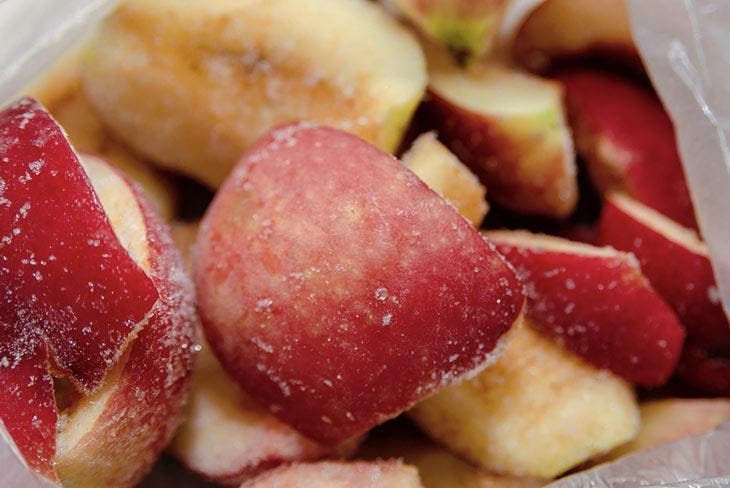 Les pommes congelées se conservent pendant longtemps