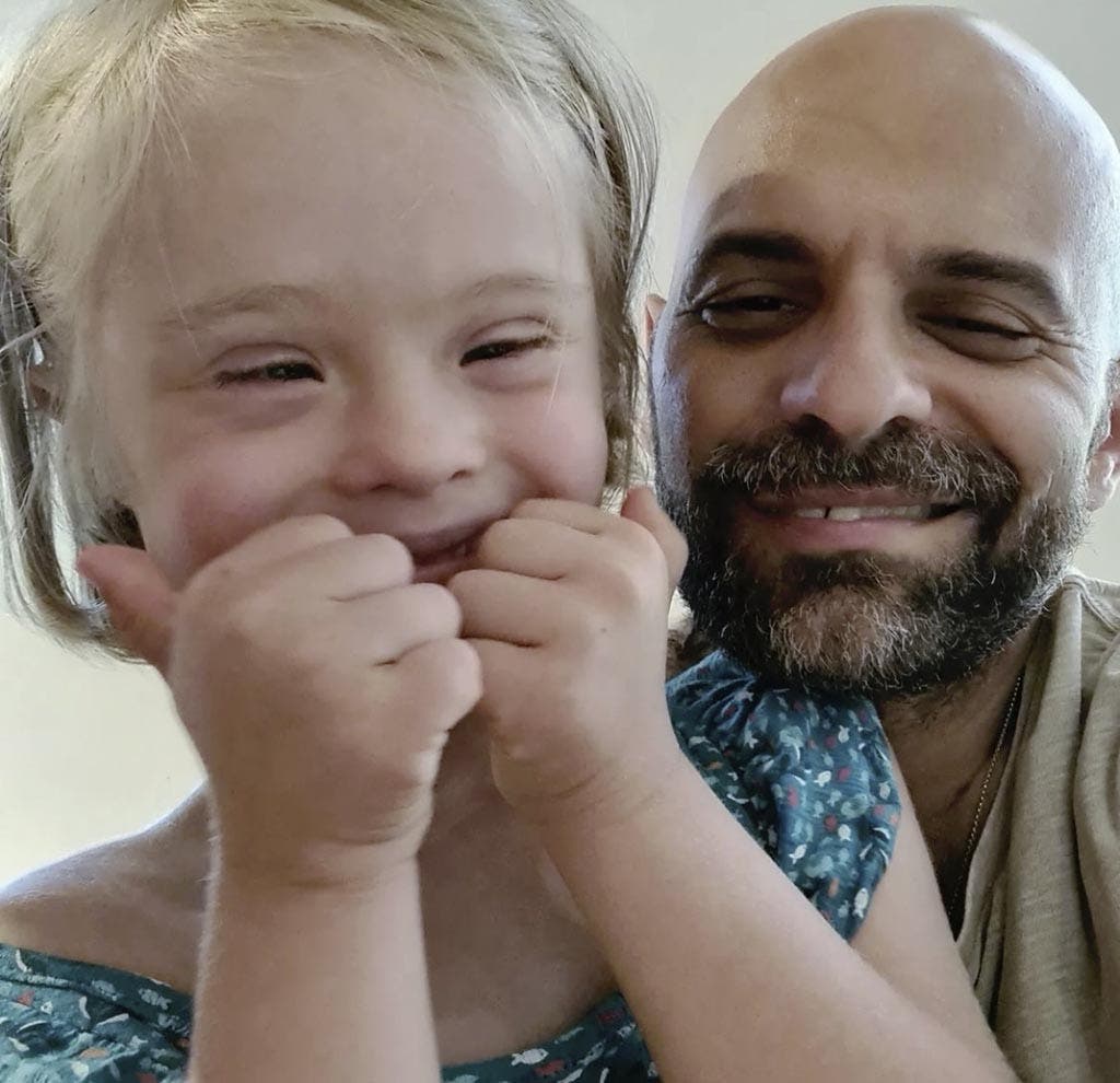 Luca Trapanese avec sa fille Alba