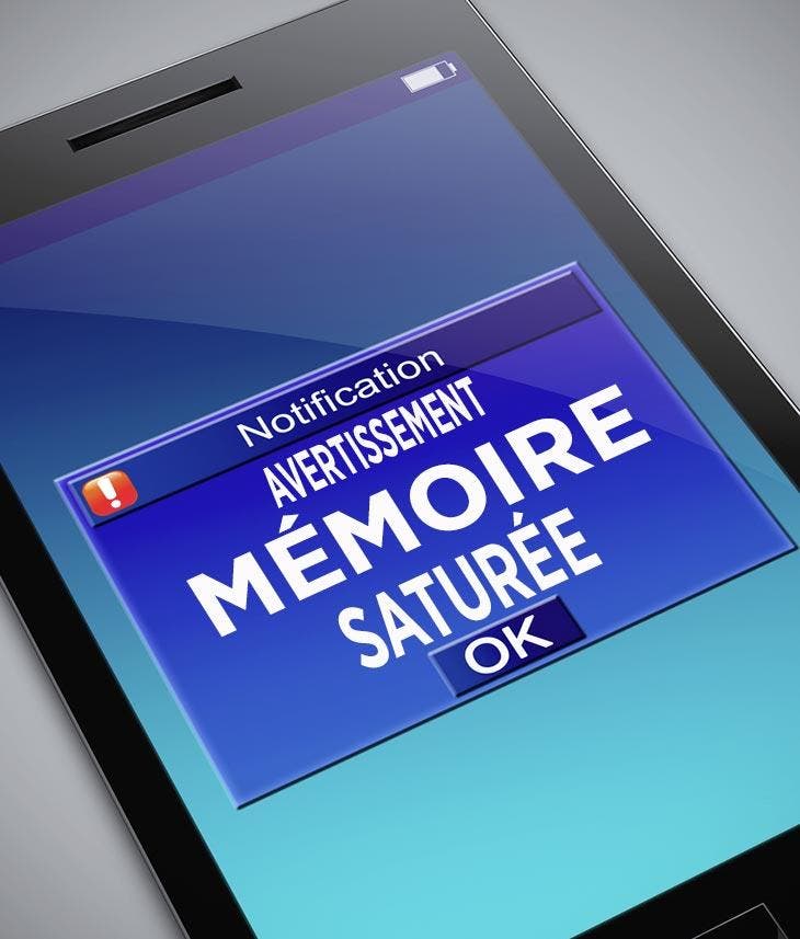 Mémoire saturée du téléphone