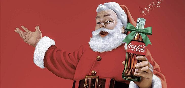 Publicité de coca-cola avec le père noël. source : spm