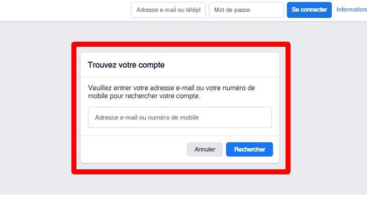 Trouver un compte inaccessible pour le récupérer