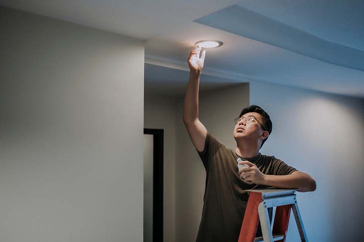 Installation d’une ampoule led – source : spm