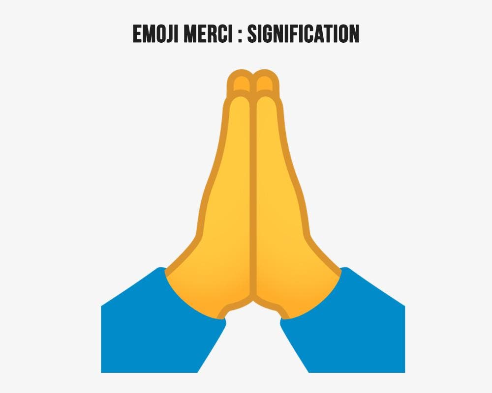 Signification de l’émoji mains en prière