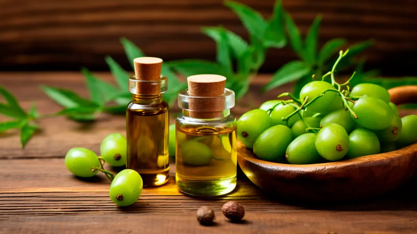 Flacon d'huile de neem et pulvérisateur