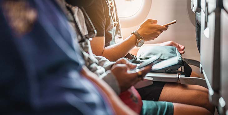 Utiliser le téléphone en avion – source : spm