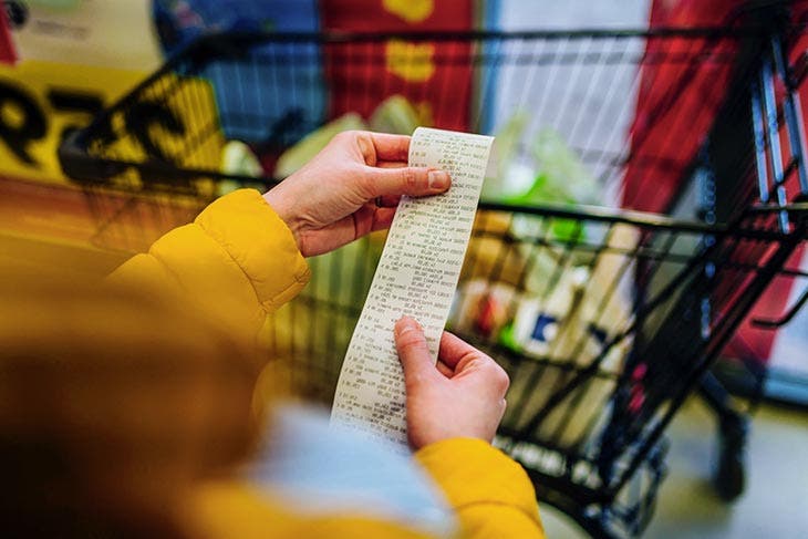 vérifier le ticket de caisse